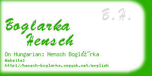 boglarka hensch business card